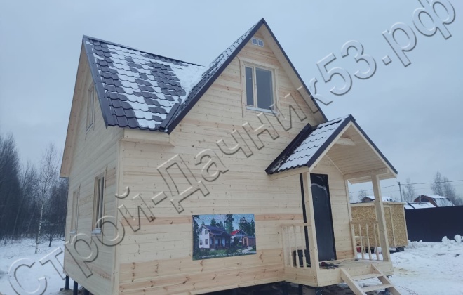 1 Каркасно-щитовой дом   Д-59, 6х6м, 69,8  М², Московская область, Раменский район, деревня  Малышево. (17)